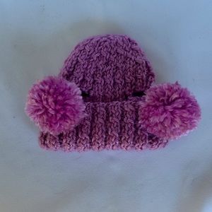 Made in USA. Hand knitted Dog hat. Size S.